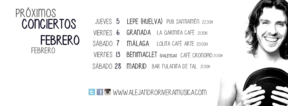 Conciertos febrero Alejandro Rivera